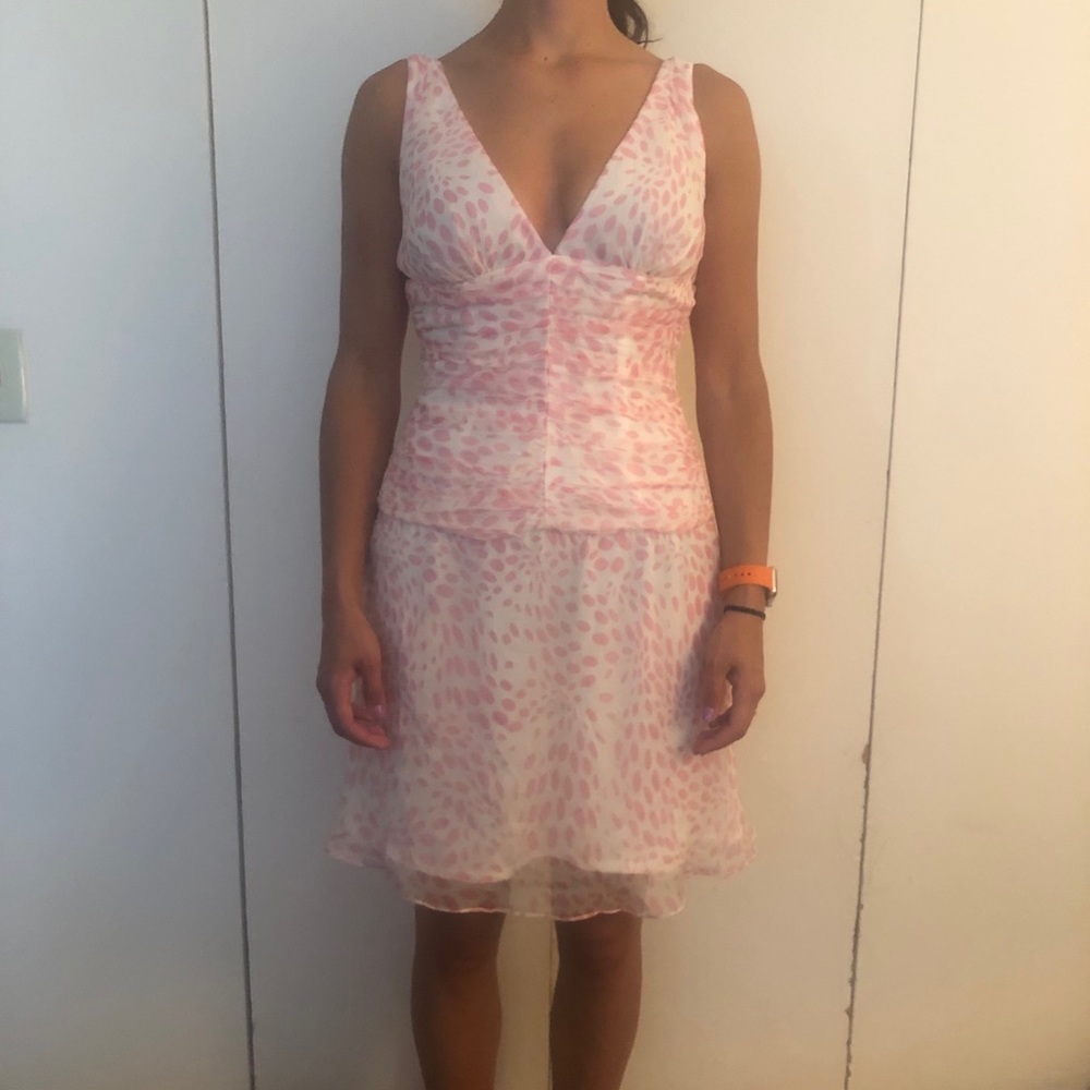 Trina Turk Pink Spotted Mini Dress